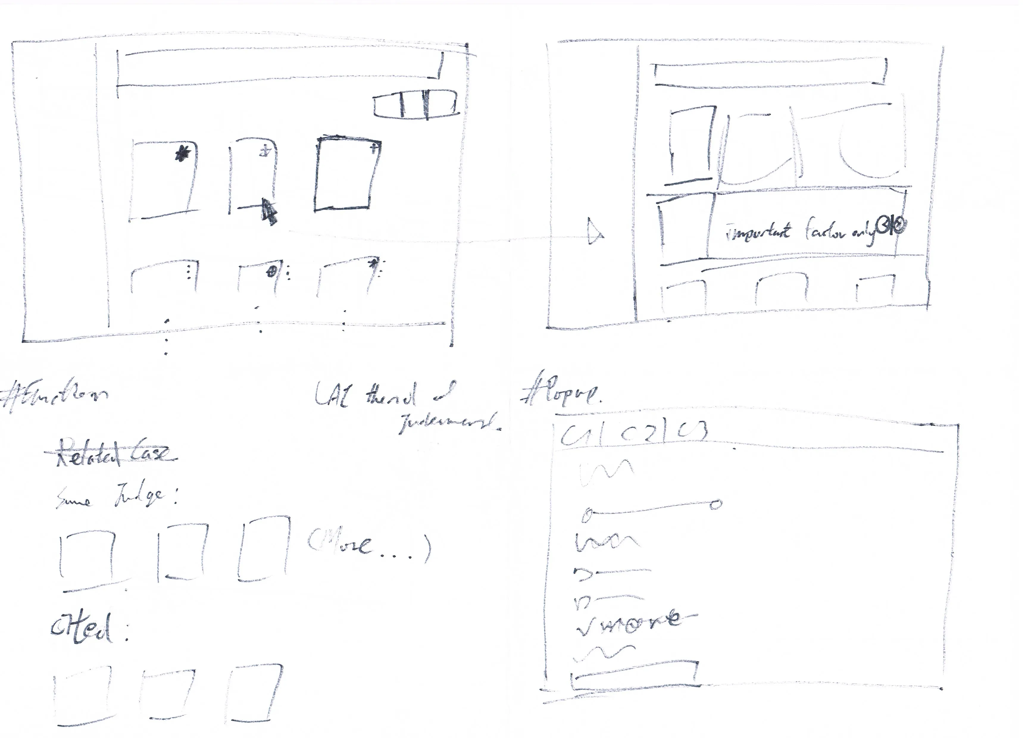 Fourth scanned sheet of Design Studio sketches